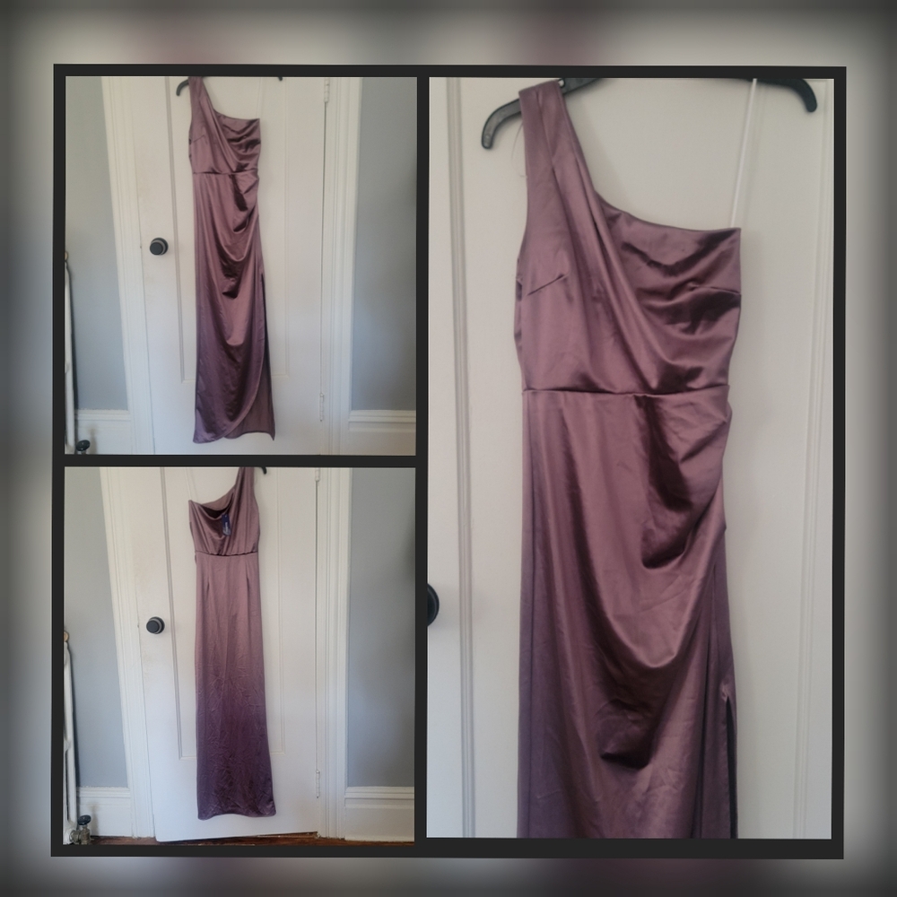 New BOUBOU Tiered Waist One Shoulder Sleeveless Maxi Dress Womens S US
